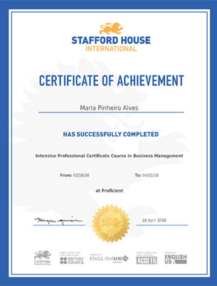 Professional English Certificates | Stafford House